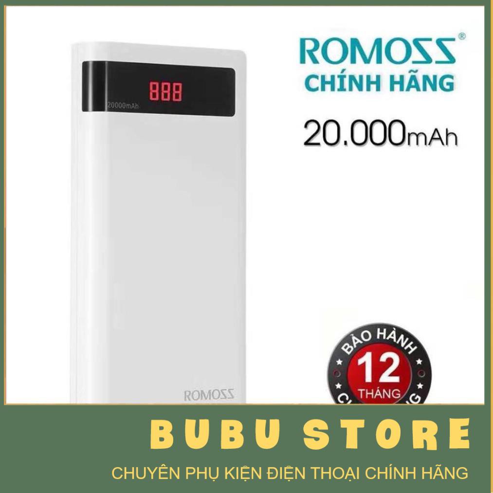 Pin sạc dự phòng R0M0SS Sense 6P 20000mAh Bảo Hành 12 Tháng - BUBU
