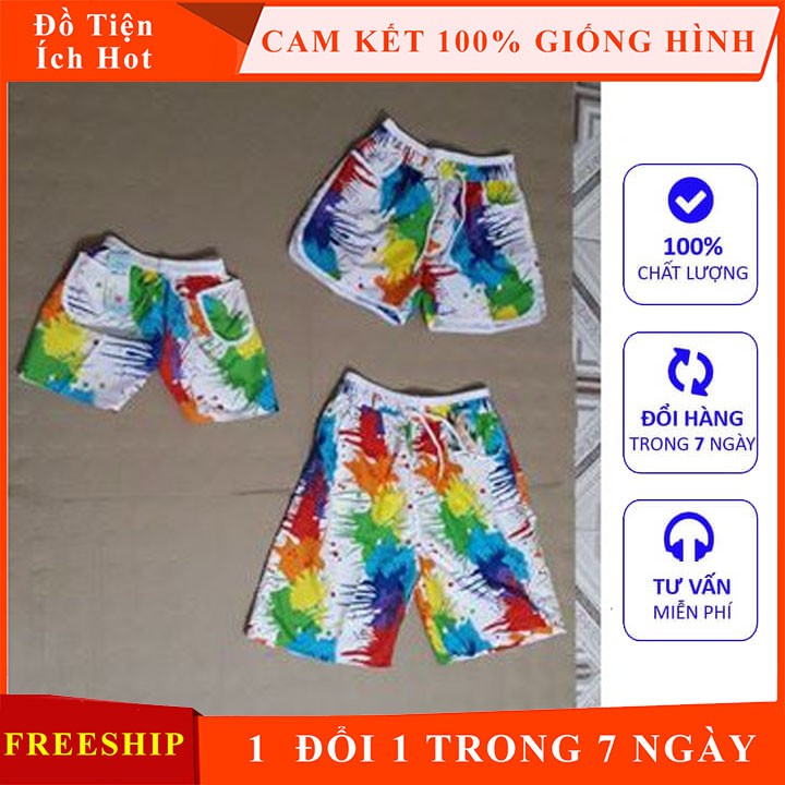 Combo 3 quần đi biển bố mẹ và con