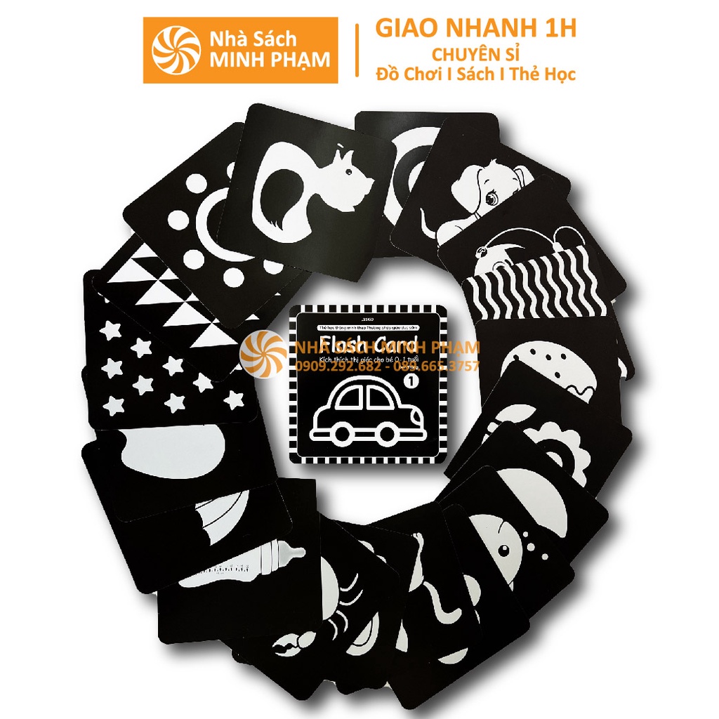 Thẻ Flash card Việt Hà kích thích thị giác cho bé từ 0-1 tuổi theo phương pháp giáo dục sớm
