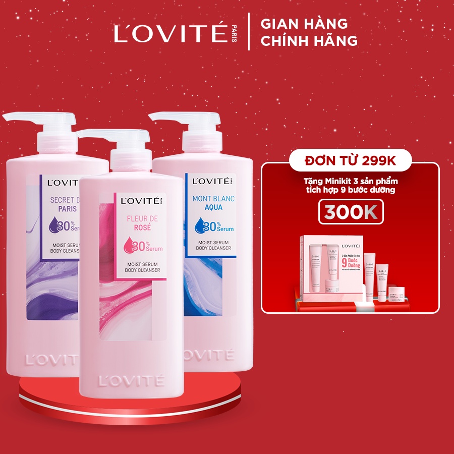 Sữa Tắm Dưỡng Ẩm Chứa Serum Dưỡng Da Mặt Lovite Serum Body Cleanser 700ml