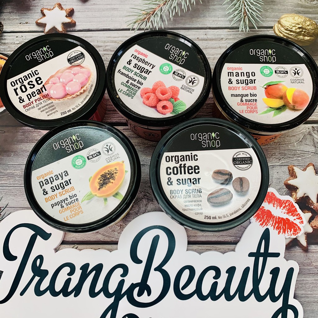 Tẩy tế bào chết toàn thân Organic Shop (hũ)