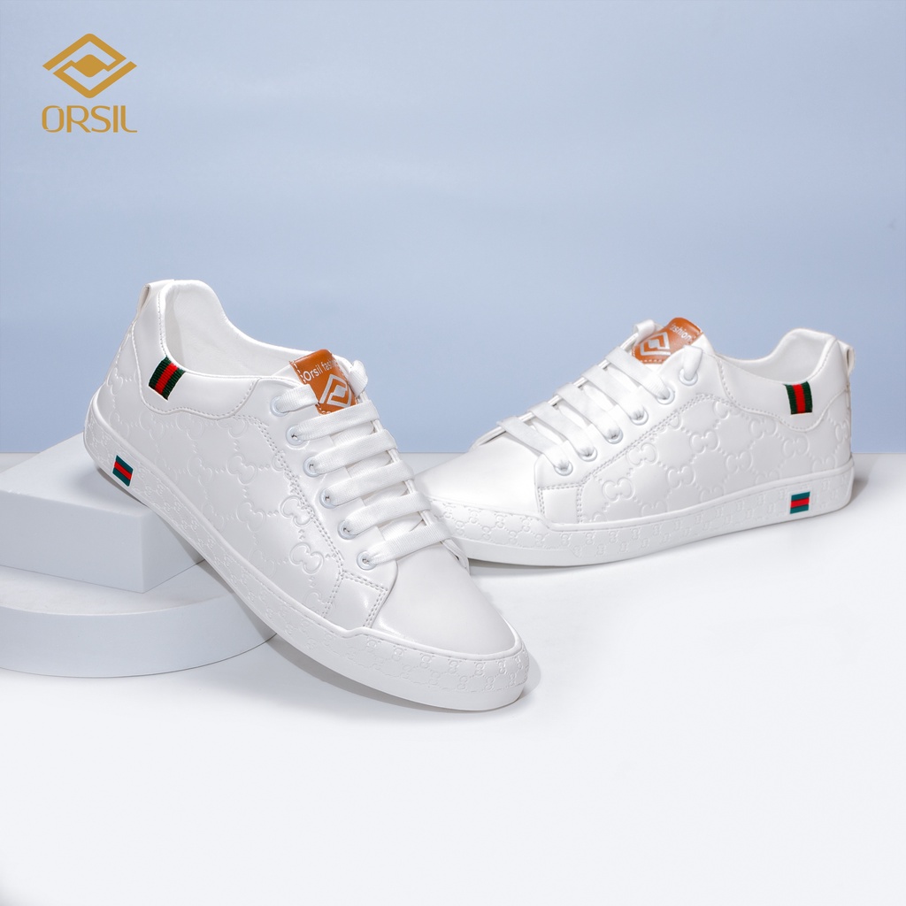 Giày sneaker nam trắng thể thao nam ORSIL cao cấp mã G-H02 2 màu