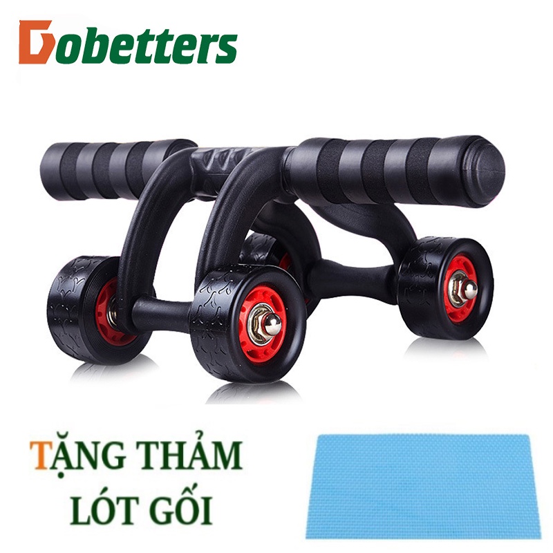 Con lăn tập bụng gym 4 bánh bán sỉ tặng miếng thảm con lăn tập cơ bụng dùng cho cả vđv chuyên nghiệp