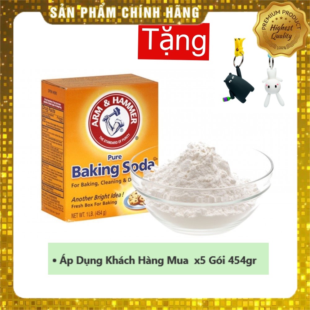 Bột Baking Soda Arm &amp; Harmer - Baking Soda làm trắng răng, làm bánh, tẩy tế bào chết, tẩy rửa 454g - Nhập Khẩu Mỹ