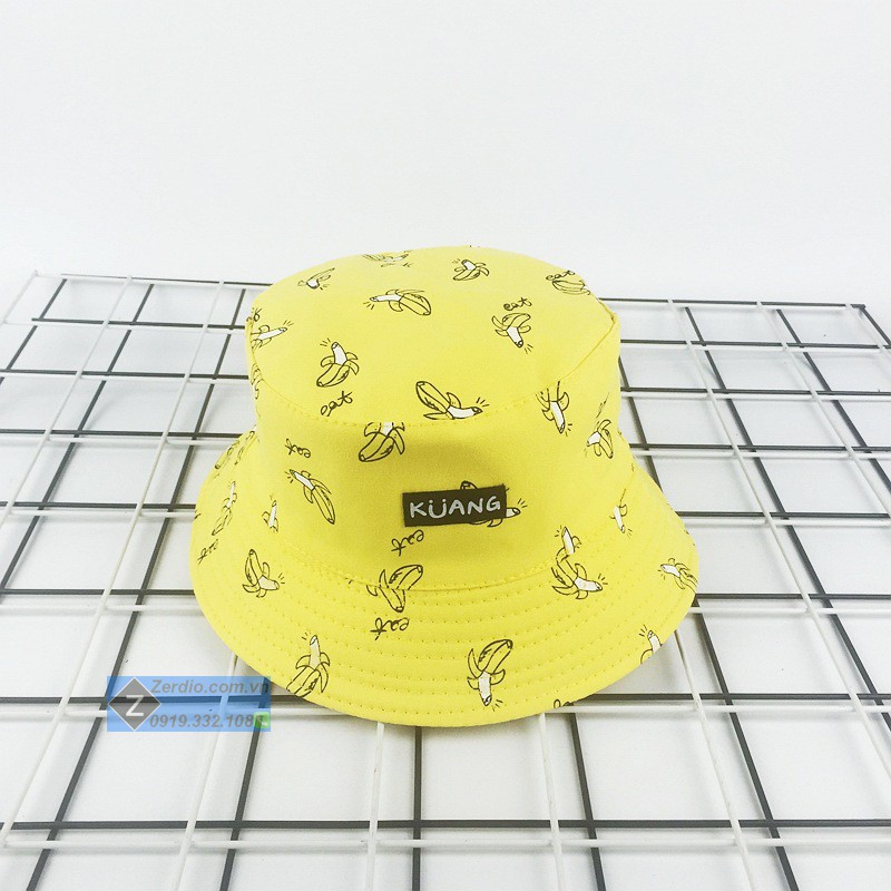 Nón bucket nam nữ Kuang 2 mặt đẹp chất liệu cotton thoáng mát, phong cách cá tính thời thượng