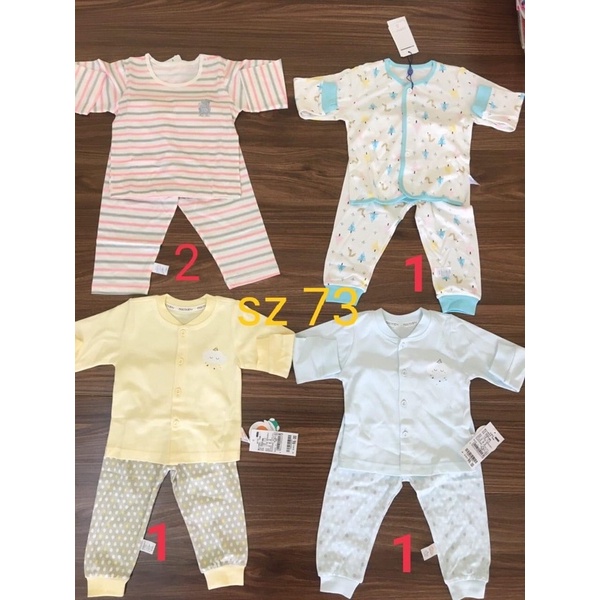[Xuất Nhật] Combo 3b bộ cotton nỉ xuất Nhật cho bé 0-3t bé trai bé gái