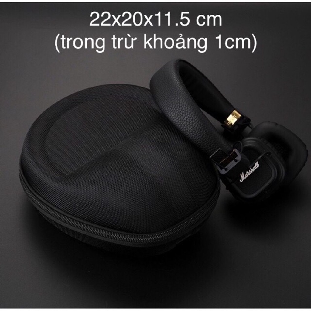 Hộp đựng tai nghe DRU chụp tai Cỡ Lớn fullsize kháng nước cho tai nghe chụp đầu PK02