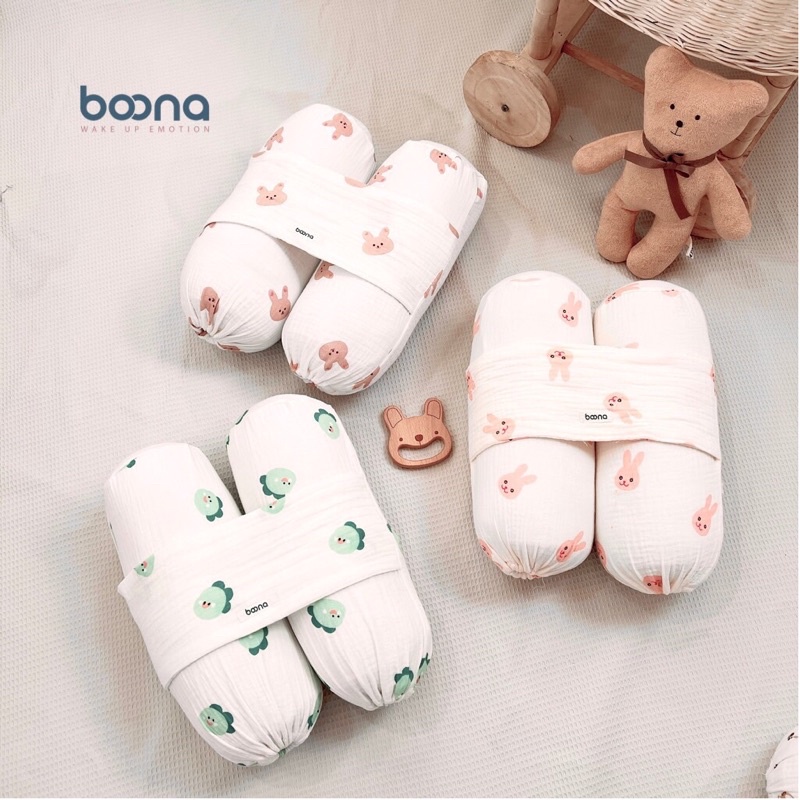 Bộ Chặn Bông Cho Bé Kèm Gối Xô Cao Cấp Chính Hãng Boona
