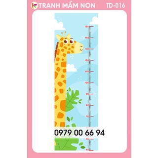 THƯỚC ĐO CHIỀU CAO CHO BÉ (Decal bóc dán)
