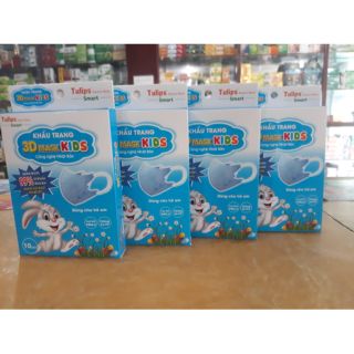 Khẩu trang 3d mask kids tulips hộp 10 cái