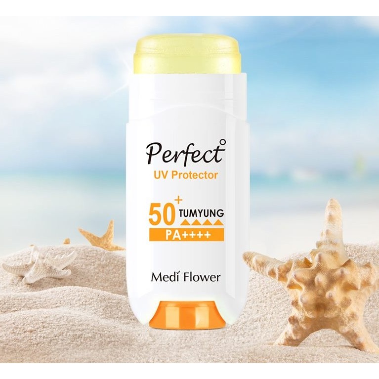 Medi flower perfect uv protector sunstick sunblock SPF50+ PA++++ 16ml [sunflower1968] // Sản xuất tại Hàn Quốc tấm che n