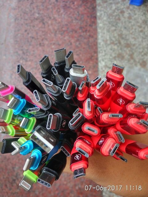 Dây sạc ngắn màu các chân Samsung , galaxy iPhone...