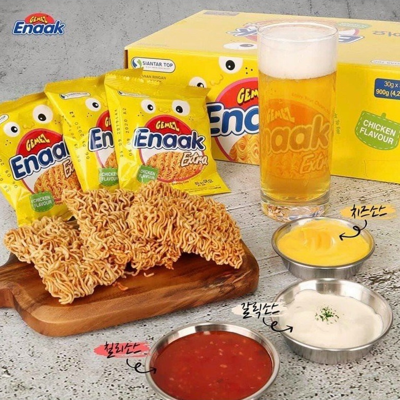 1 Thùng 24 gói Snack mì ăn liền Enaak Indonesia - Mì Ăn Sống - Ăn Vặt