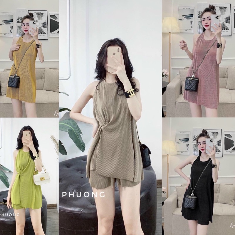 [Siêu Hot] Bộ Xoắn Lưng Dập Ly 5 Màu Siêu Xinh Có Ảnh Thật Kèm Video