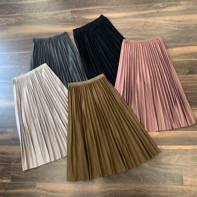 cv417 chân váy dập ly nhiều màu