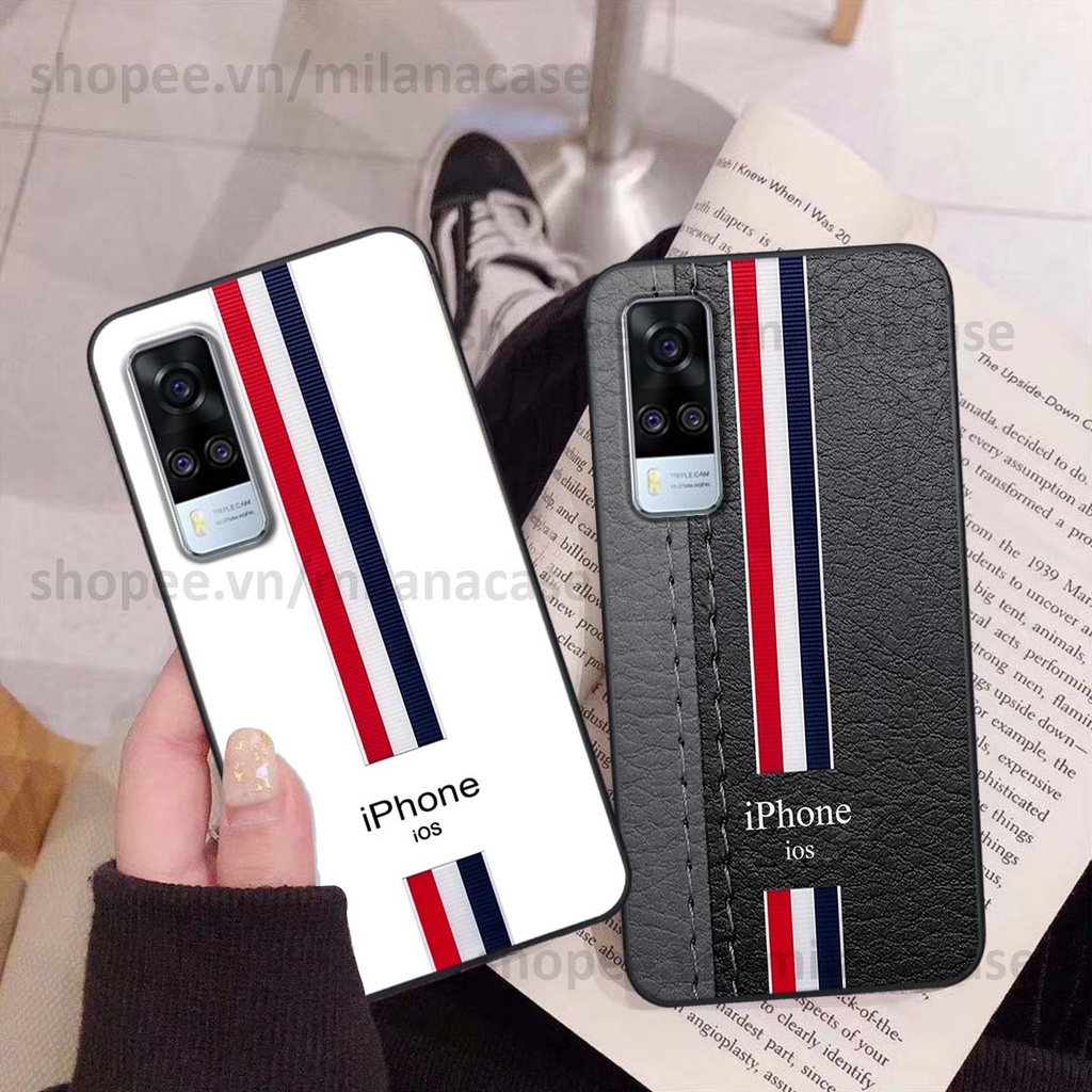 Ốp Vivo Y51 2020 in giả da phong cách thể thao, cá tính, thời trang