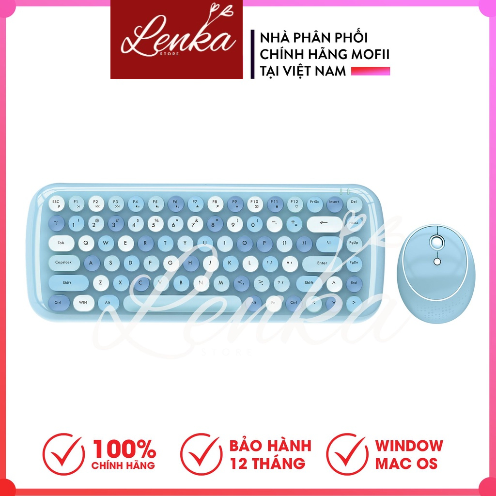 Bộ bàn Phím và Chuột Không Dây MOFII CANDY MIXED Chính Hãng - LenKastore