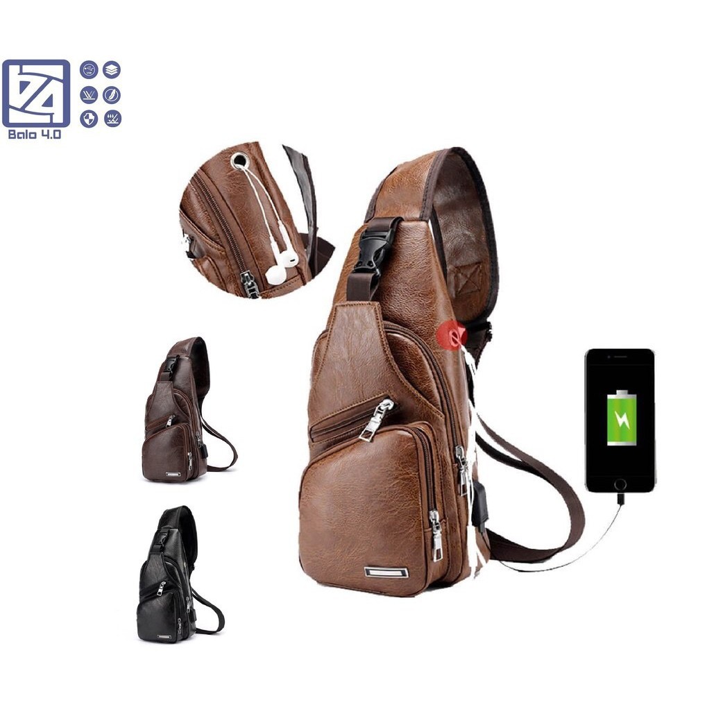 [CÓ VIDEO] Túi Đeo Chéo Bằng Da Cao Cấp EMI BE90 | BigBuy360 - bigbuy360.vn