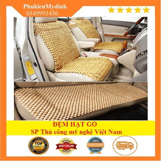 Bộ full xe đệm lót ghế hạt gỗ ô tô sx làng nghề truyền thống