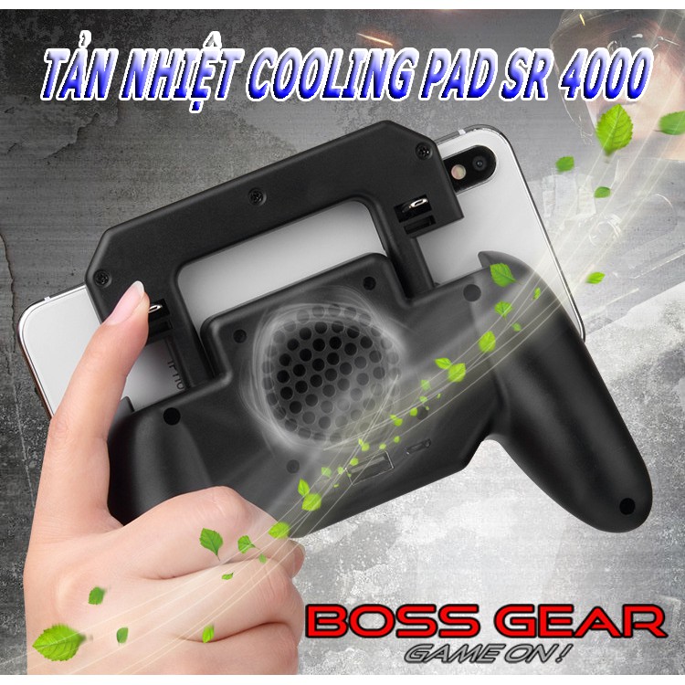 Tản nhiệt dành cho điện thoại Coolingpad SR 4000 ( Kiêm tay cầm hỗ trợ nút phụ, Pin 4000 mAh )