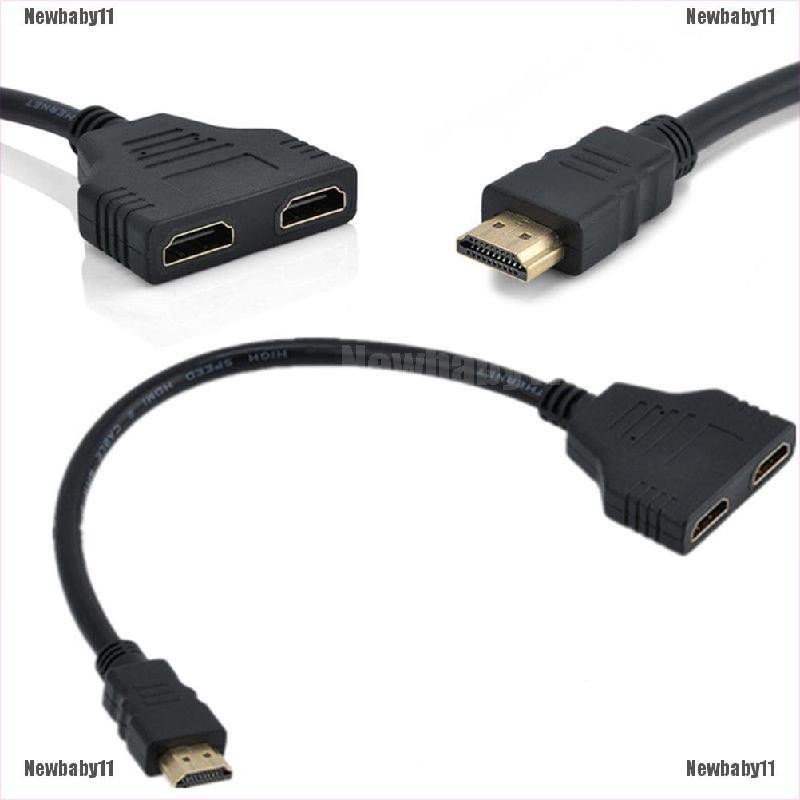 Dây Cáp Chia Cổng HDMI 1080P Sang 2 Cổng HDMI 2 Trong 1 Tiện Dụng