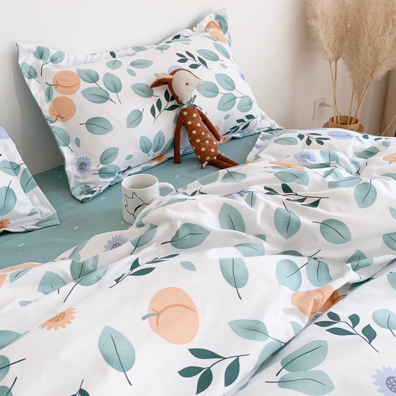 Bộ Chăn Ga Gối Cotton Poly Mẫu Tổng Hợp HIN BEDDING, Chất Liệu Vải Poly Không Bai Xù, Ga Giường Bo Chun Miễn Phí