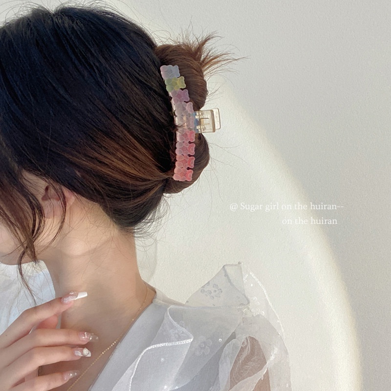 Kẹp Tóc Màu Kẹo Ngọt Họa Tiết Trái Tim Dễ Thương Bắt Mắt