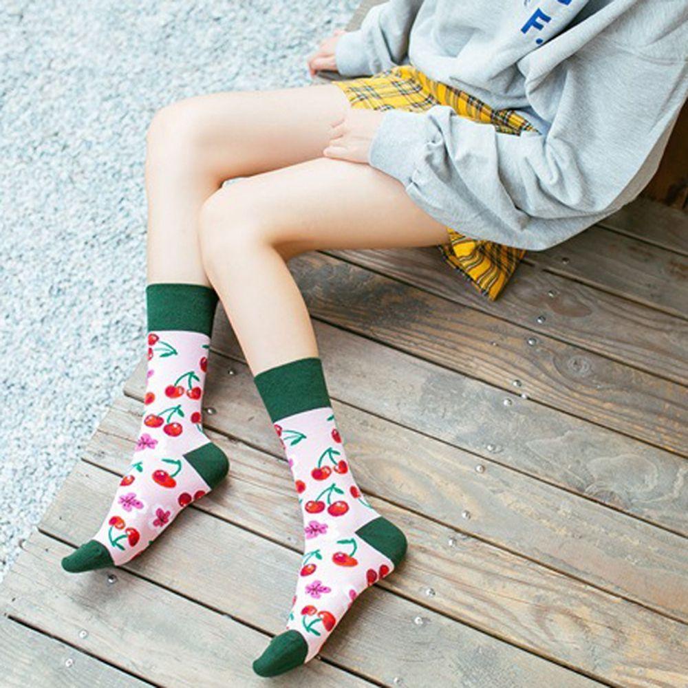 Vớ Cotton Giữ Ấm Họa Tiết Hoạt Hình Phong Cách Retro