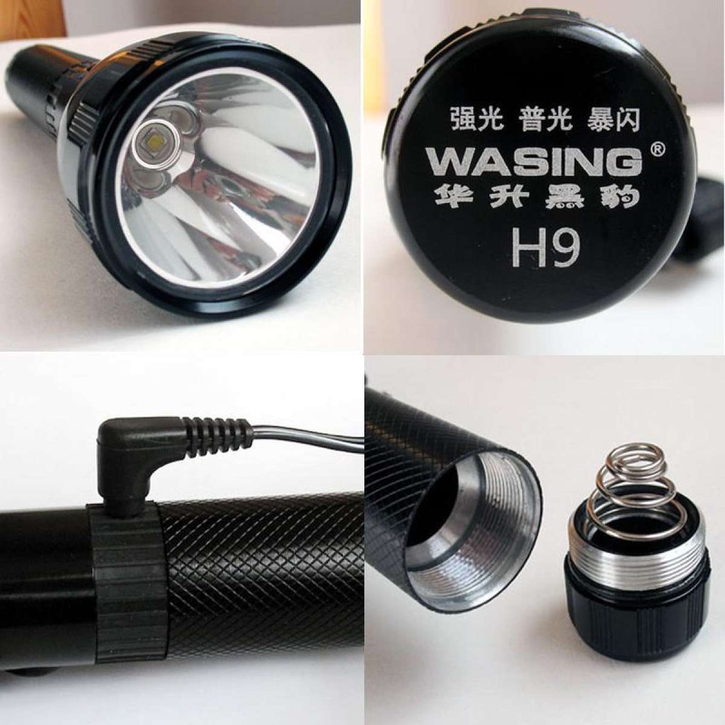 [H9] ĐÈN PIN CAO CẤP VỎ NHÔM NGUYÊN KHỐI  WASING WFL-H9 CREE LEDs XM-L2-U2 8W 800Lumens