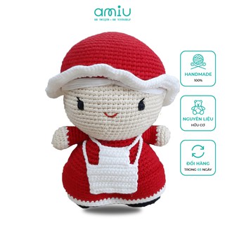 Gấu bông móc len Amigurumi cao cấp Amiu Việt Nam - Bà Già Noel handmade - SP000364