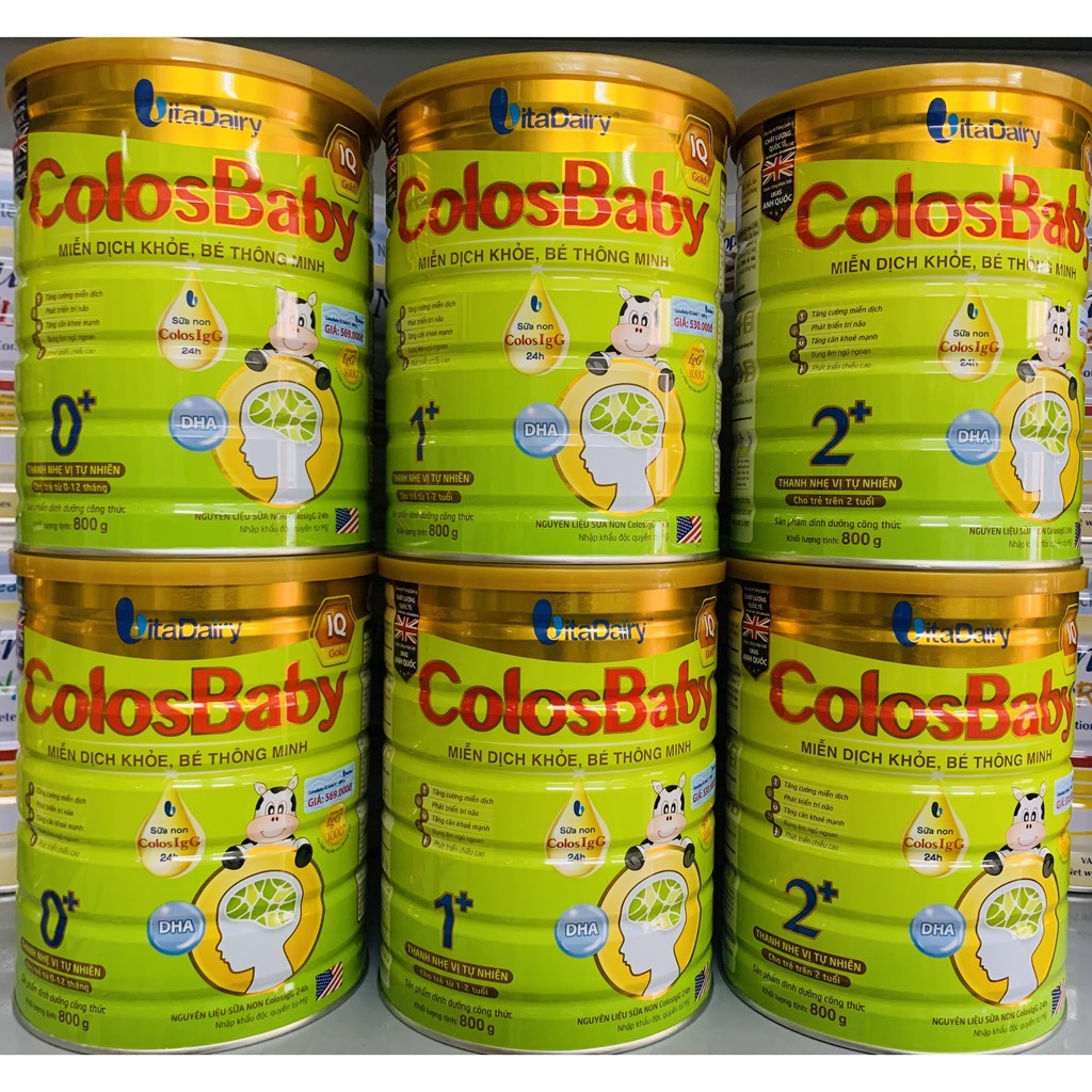 Sữa Colosbaby IQ gold 0+, 1+, 2+ 800g [Date 2023]