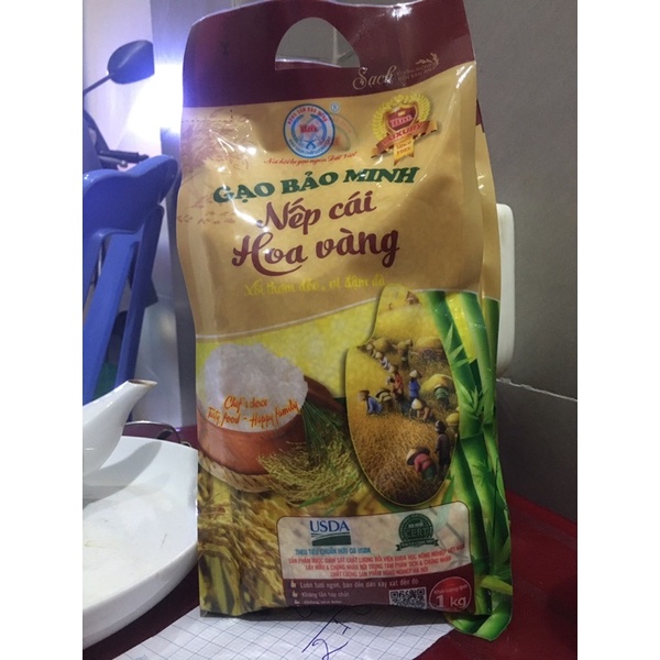 Gạo Nếp cái Hoa vàng Bảo minh túi 1kg
