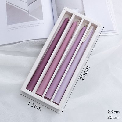 Set 4 cây nến thơm nhiều màu siêu xinh trang trí bàn tiệc trong dịp lễ, valentine rất tinh tế có mùi thơm dễ chịụ