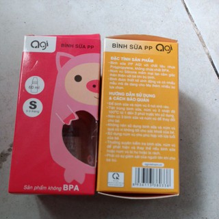 combo 2 bình sữa agi 250ml /màu hồng xanh vàng ( màu sắc ngẩu nhiên)