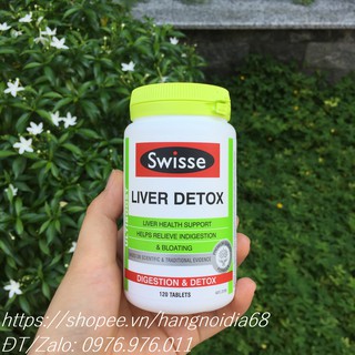 VIÊN UỐNG THẢI ĐỘC GAN SWISSE LIVER DETOX 120 viên (Úc)