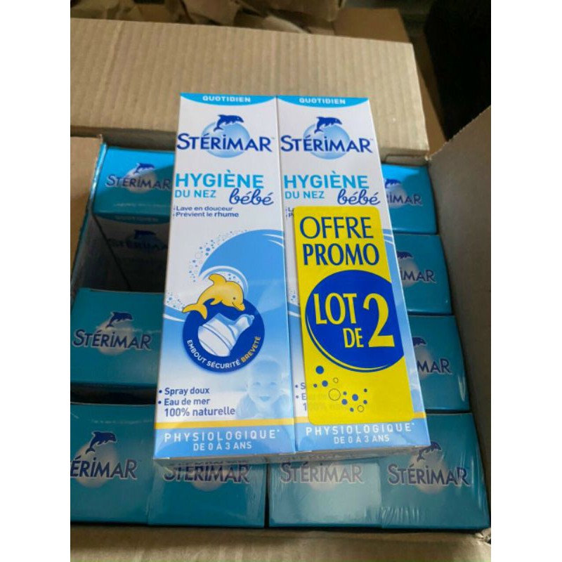 XỊT MŨI, XỊT MUỐI BIỂN STERIMAR BABY MÀU VÀNG (XANH) – 100ML nội địa Pháp