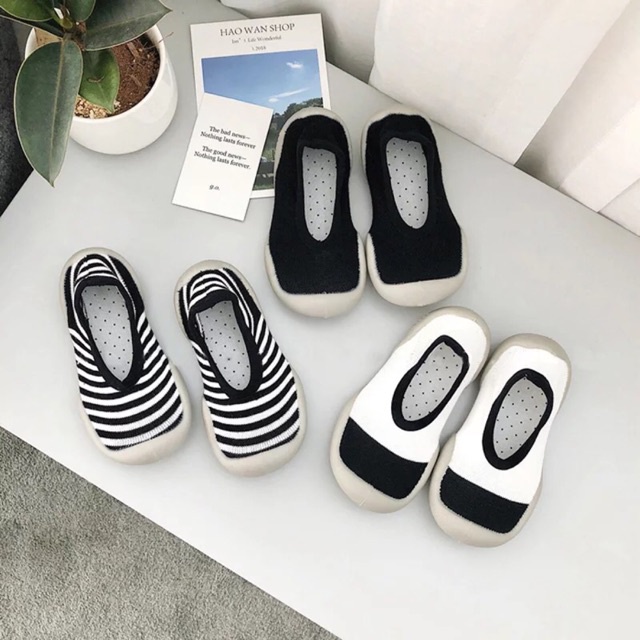 Giày Bún Tập Đi Cho Bé Phong Cách Hàn Quốc chống trơn trượt giữ ấm