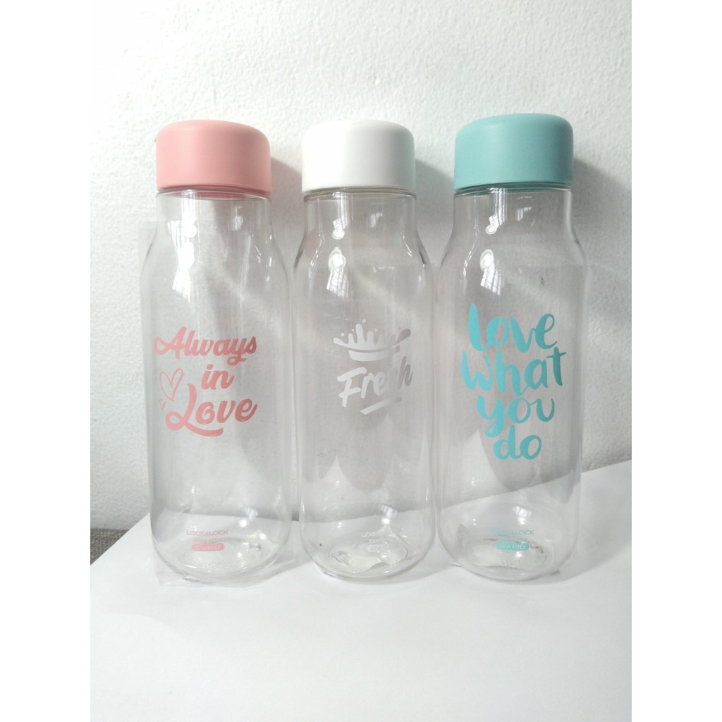 Bình nước Lock&Lock Milky dung tích 500ml nhựa PET BPA Free HAP654