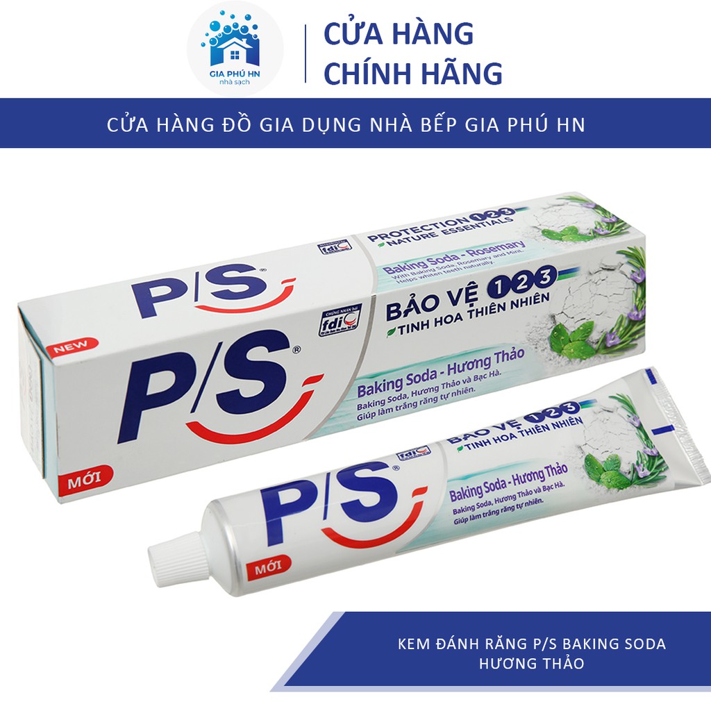 Kem Đánh Răng P/S Baking Soda 30gr Hương Thảo, Trắng Răng, Thơm Miệng