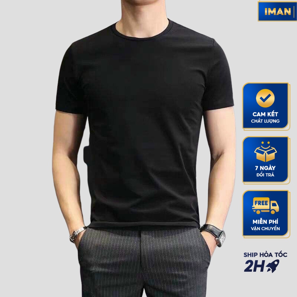 Áo Thun Nam Cổ Tròn iMan Store, Áo Phông Nam Ngắn Tay Vải Cotton Mền Mịn, Bền Đẹp Thoáng Mát [BÁN CHẠY]
