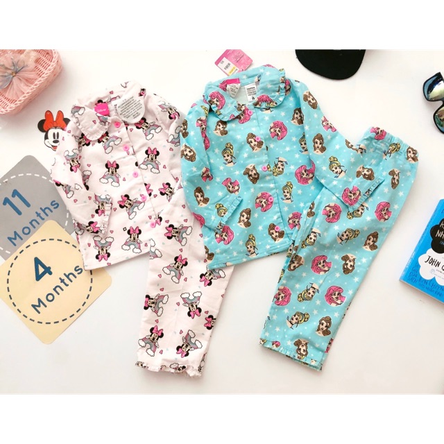 Bộ ngủ Disney xuất dư size 12/18m-3/4y (10-20kg)