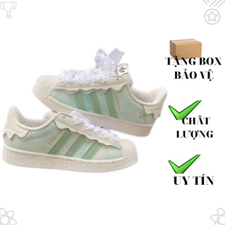 Giày Thể Thao Adidas Superstar xanh mũi sò hot 2022,Giày sneaker Sò Das xanh cao cấp dành cho nam nữ full bill box pk