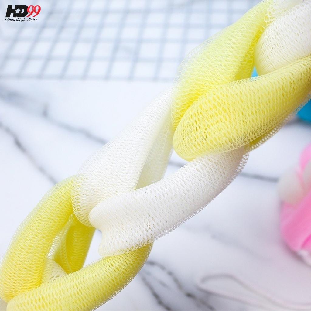 Bông Tắm Tạo Bọt Nhiều Màu Sắc Tẩy Tế Tào chết tiện dụng, Chất liệu PE thân thiện với làn da