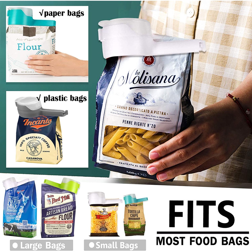 Dụng Cụ Kẹp Miệng Túi Thực Phẩm Bằng Nhựa Tiện Dụng Cho Nhà Bếp