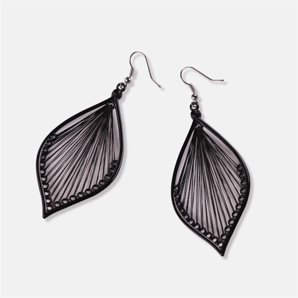 JUNE 1 Đôi Bông Tai Hình Chiếc Lá Thời Trang Boho