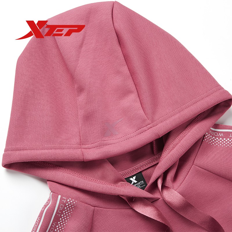 Áo nỉ nữ Xtep, dáng áo thể thao có mũ chui kiểu hoodie, chất liệu mềm giữ ấm tốt 980328930043