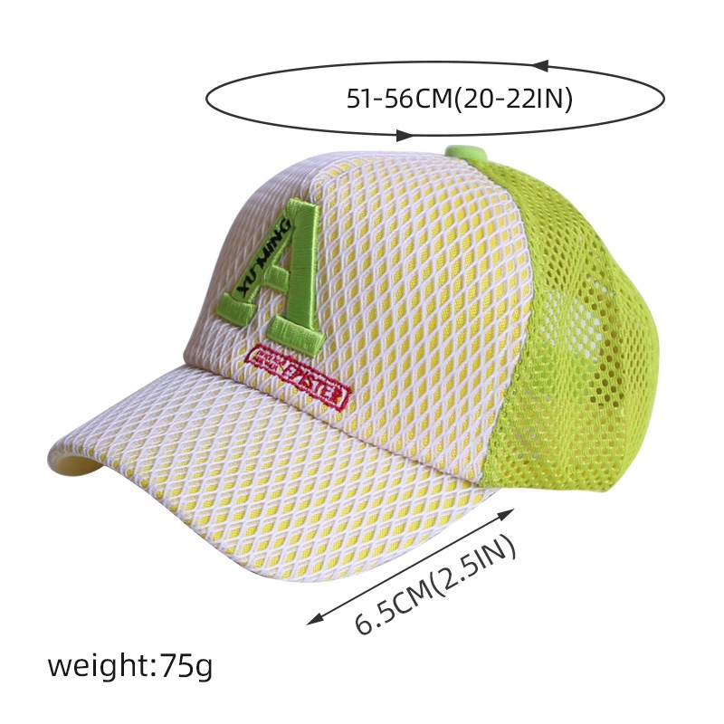 Mũ Lưỡi Trai Phối Lưới Thêu Chữ Thời Trang Mùa Hè Dành Cho Tuổi Teen