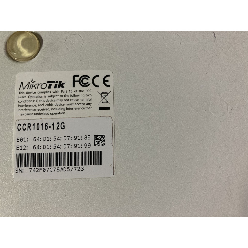 Bộ Định Tuyến Router Mikrotik CCR1016-12G