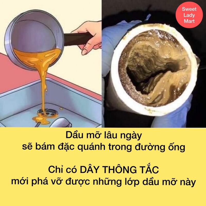 Dây Thông Tắc Cống Lò Xò Dày Dặn Cứng Cáp Chất Lượng Cao