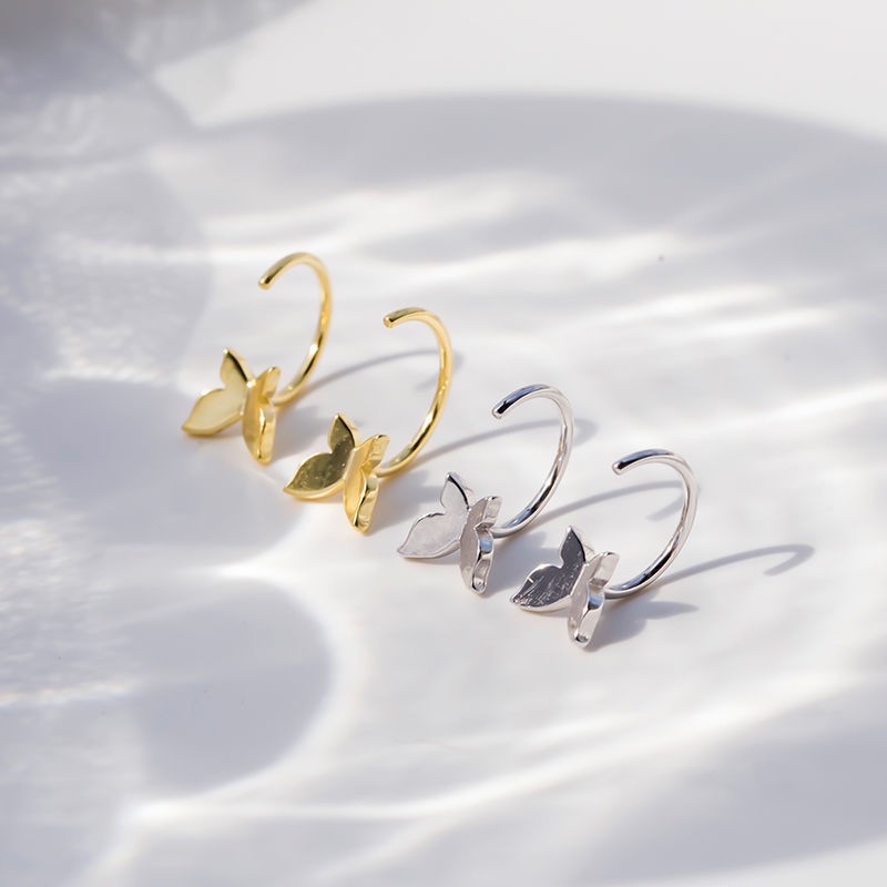 Bông tai mạ bạc 925 hình bướm nhỏ xinh xắn thời trang